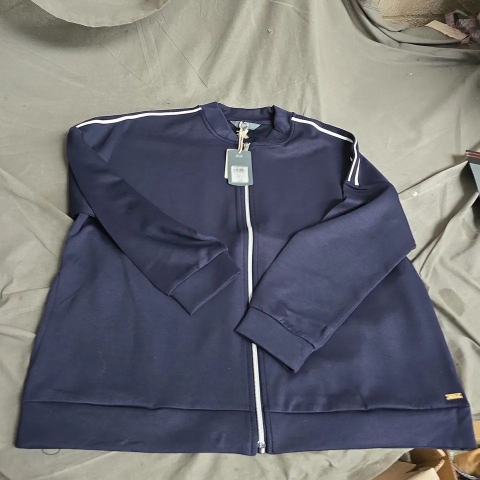 DASH WOMEN'S NAVY ZIP-THROUGH JACKET – UK SIZE 14
