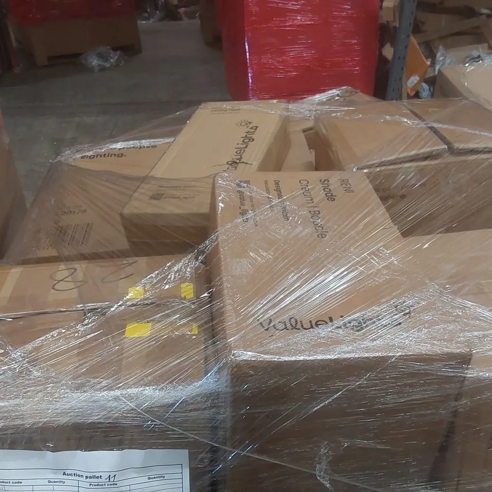 PALLET CONTAINING A VERY LARGE QUANTITY OF ASSORTED DESIGNER LIGHTING PRODUCTS