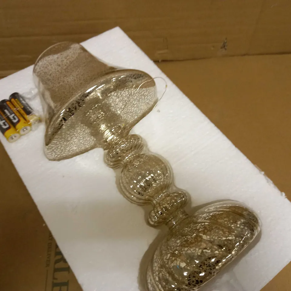 HOME REFLECTIONS PRE-LIT LED MERCURY GLASS LAMP SILVER