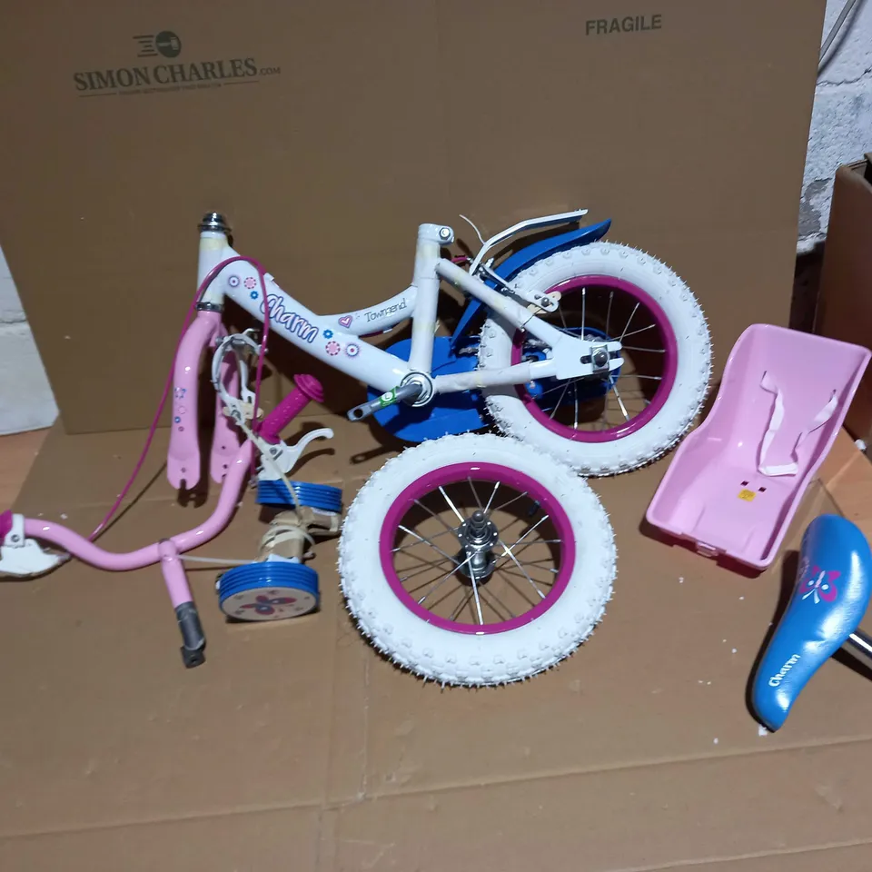 TOWNSEND CHARM 12INCH BIKE WITH DOLL CAR RRP £134.99