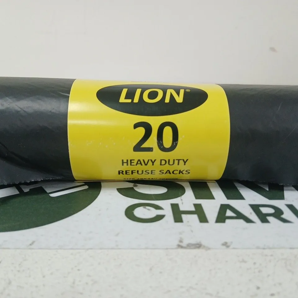 LION 20 HEAVY DUTY REFUSE SACKS – BLACK, BULK PACK