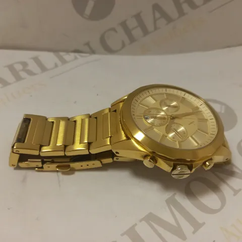 ARMANI EXCHANGE GOLD TONE MULTI DIAL WATCH