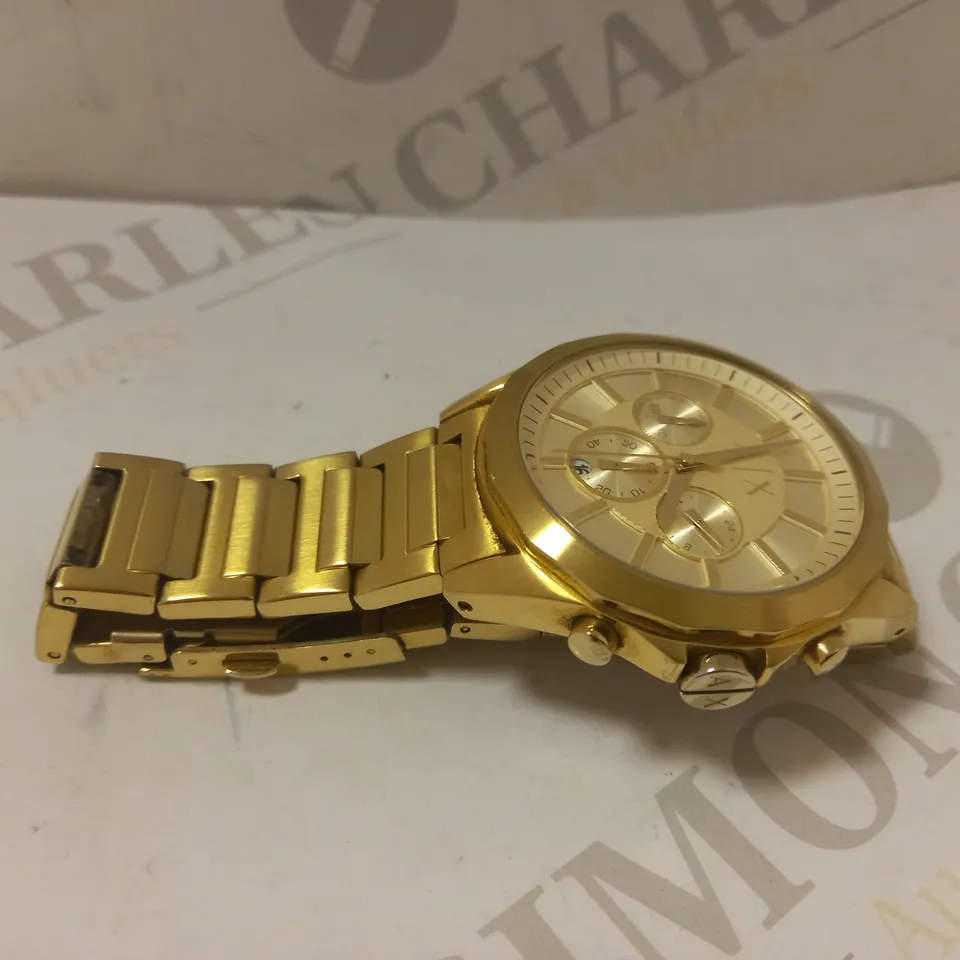 ARMANI EXCHANGE GOLD TONE MULTI DIAL WATCH RRP £269