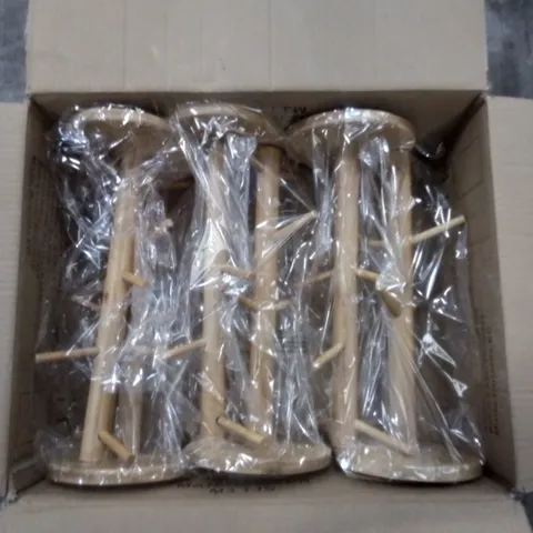 BOX CONTAINING APPROXIMATELY 6 WILKO BAMBOO MUG TREES