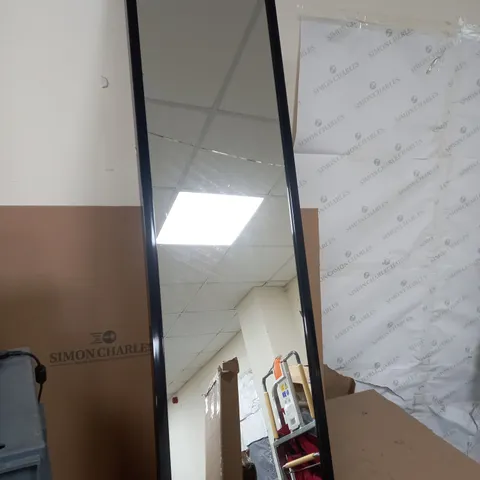TALL RECTANGULAR MIRROR IN BLACK - COLLECTION ONLY