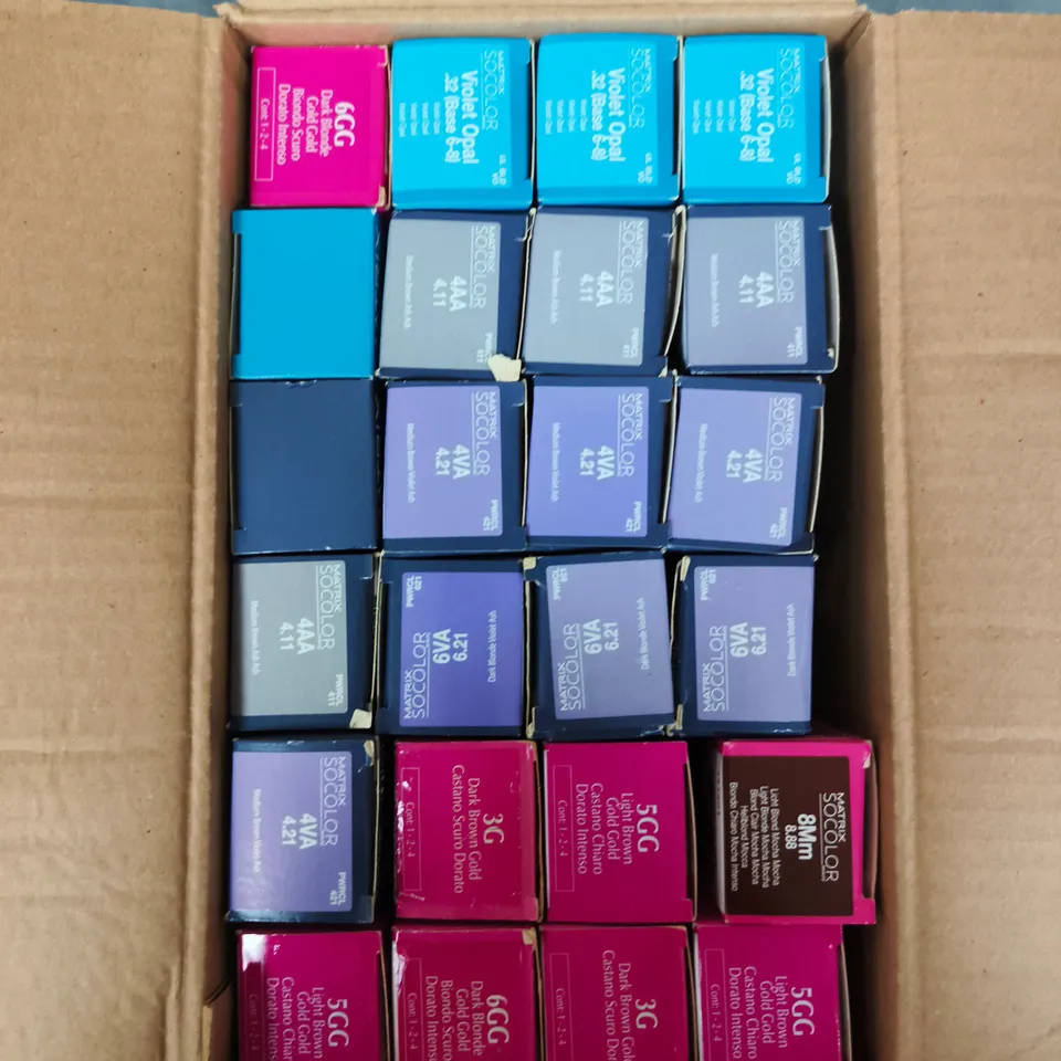 APPROXIMATELY 20 ASSORTED MATRIX SO COLOUR BEAUTY HAIR COLOURS 