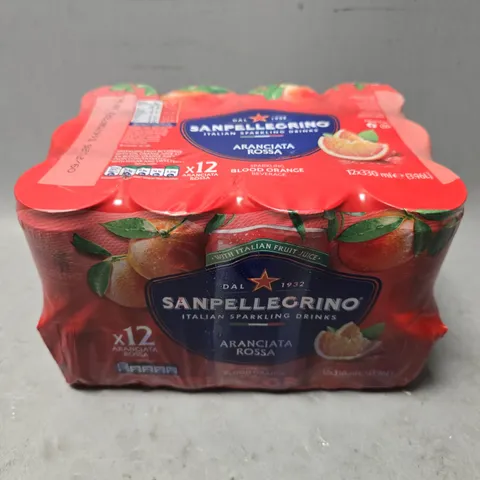 SET OF 2 SANPELLEGRINO ARANCIATA ROSSA BLOOD ORANGE 12 CAN
