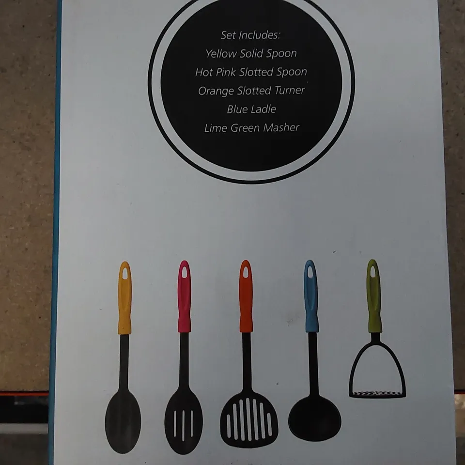 BOXED MANCIA 5 PIECE ASSORTED KITCHEN UTENSILS (1 BOX)