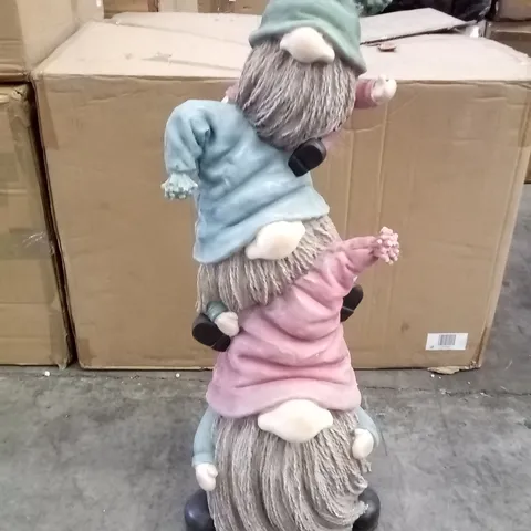 BOXED GARDEN GNOME STACK WITH LED