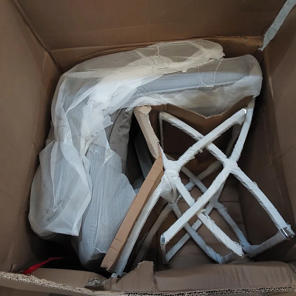 BOXED ROCCO DINING CHAIR IN GREY VELVET WITH CHROME LEGS - SET OF 2