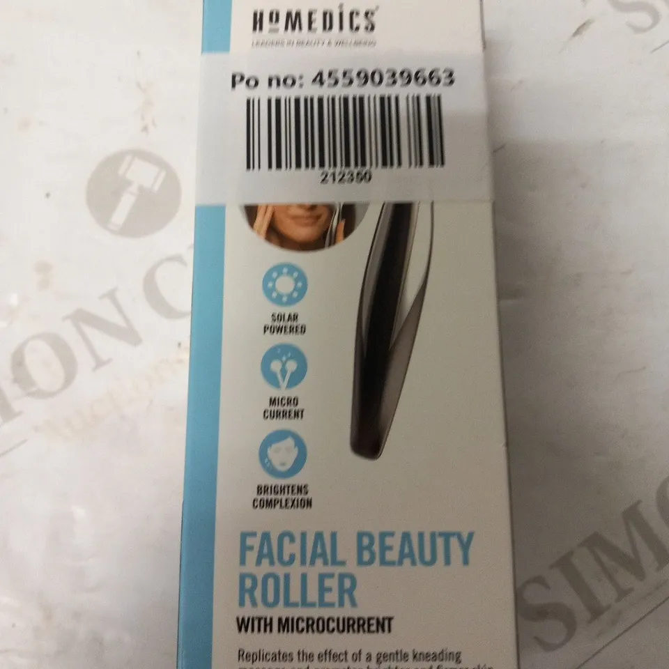 BOXED HOMEDICS FACIAL BEAUTY ROLLER WITH MICROCURRENT FAC-BR200QVI