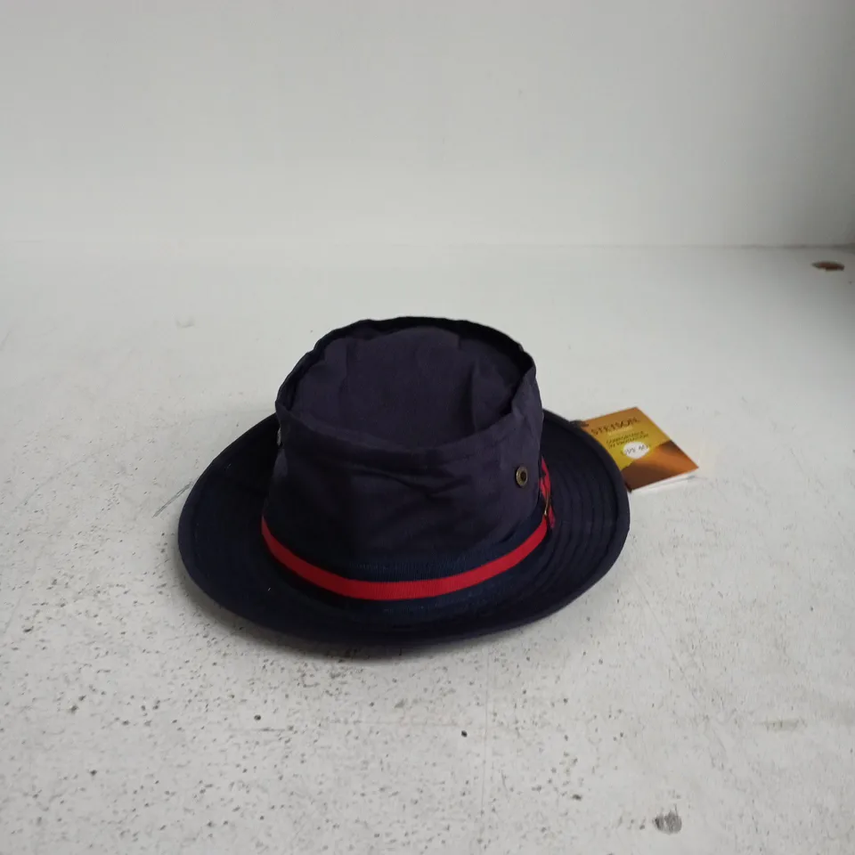 STETSON SUN GUARD HAT – NAVY WITH RED BAND (UPF 40+)