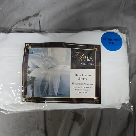 TOPAZ LUXE HOME COLLECTION DEEP FITTED SHEETS – KING, BOX OF APPROXIMATELY 10