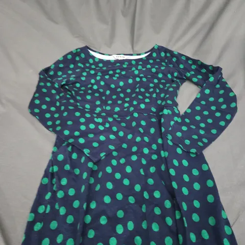 BODEN WOMENS POLKA DOT LONG SLEEVE DRESS SIZE 12