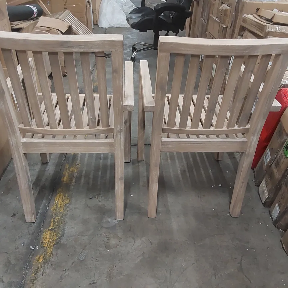 PORTHALLOW DINING CHAIRS SET OF 2 NATURAL ACACIA