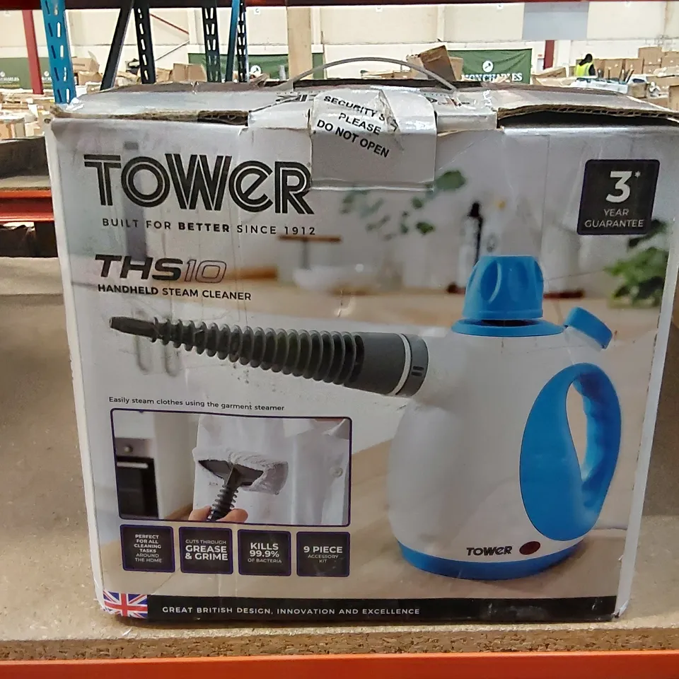 BOXED TOWER CORDED HANDLED STEAM CLEANER WITH 9 ACCESSORIES, 1050W (1 BOX)