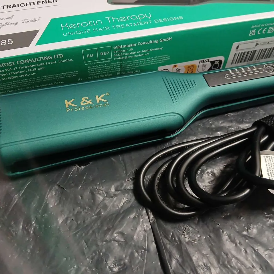 K&K PROFESSIONAL KERATIN THERAPY HAIR STRAIGHTENER QY-1085 – GREEN