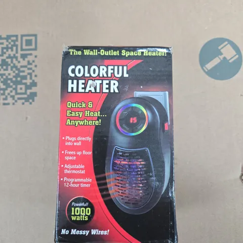 COLORFUL HEATER – WALL-OUTLET SPACE HEATER (1000W)