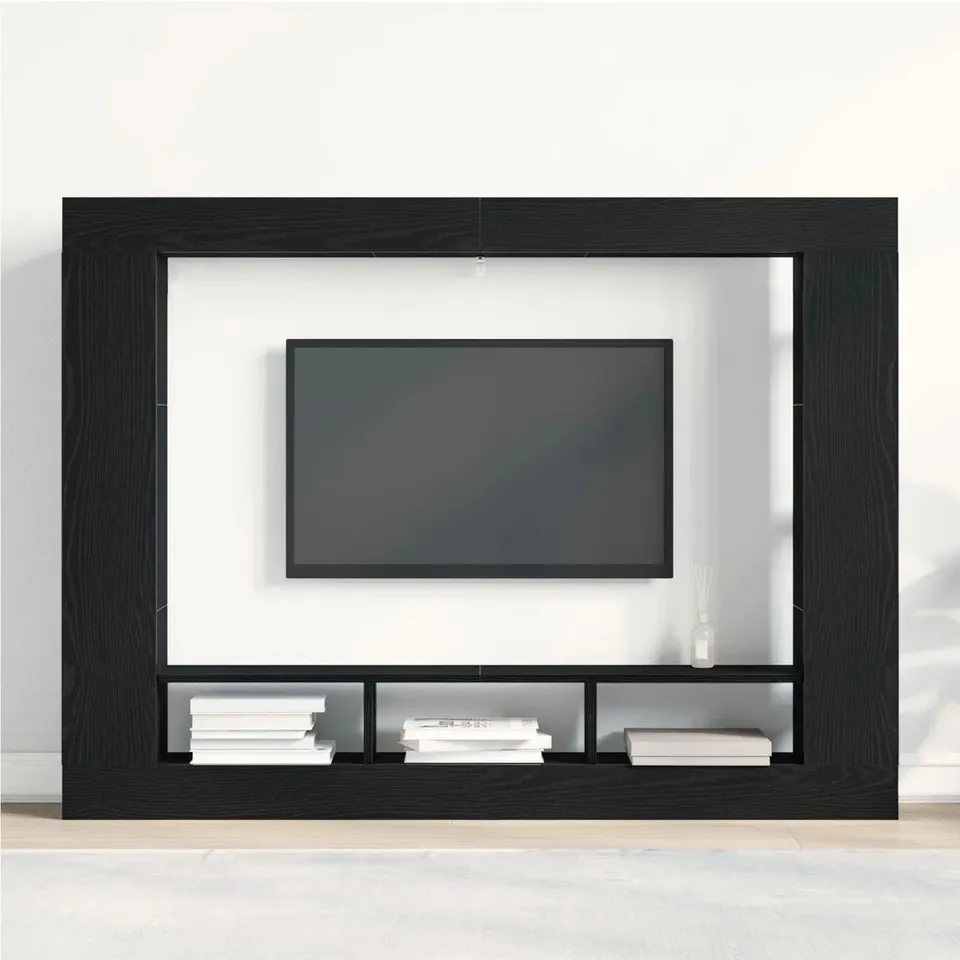 BOXED TV CABINET ARTISAN OAK PARTICLE BOARD STANDARD SHELVING