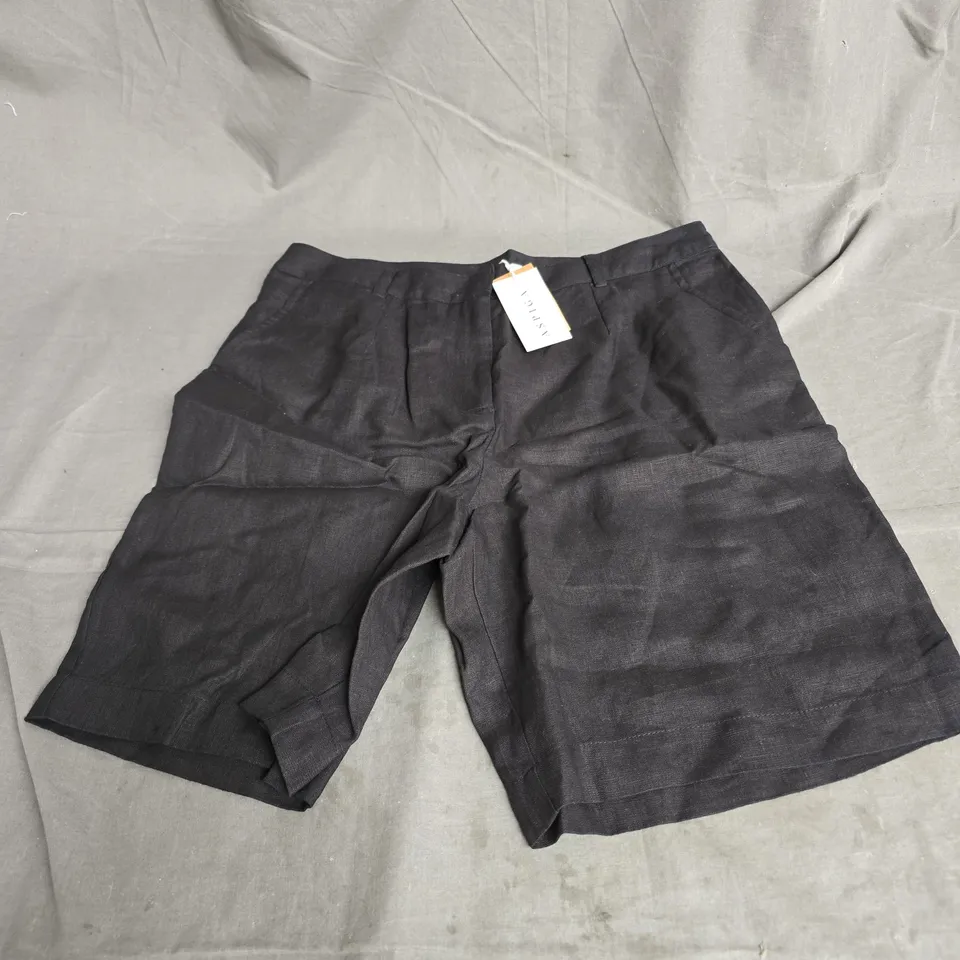 ASPIGA ALEXANDRA LONG LINEN SHORTS IN BLACK SIZE M