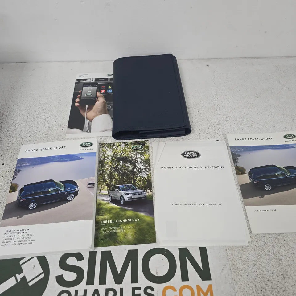 RANGE ROVER SPORT OWNER’S HANDBOOK & SUPPLEMENT PACK IN NAVY WALLET