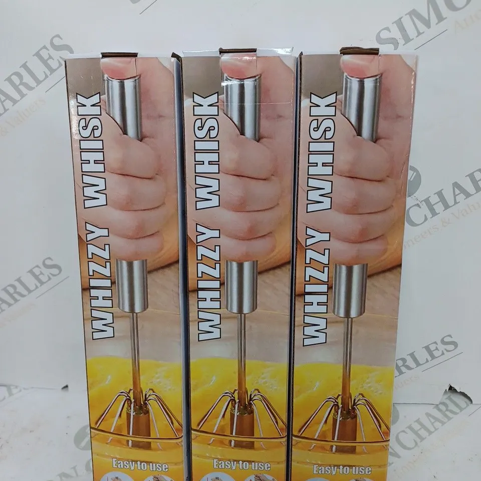 3 BOXED PIRANHA WHIZZY WHISKS - RED