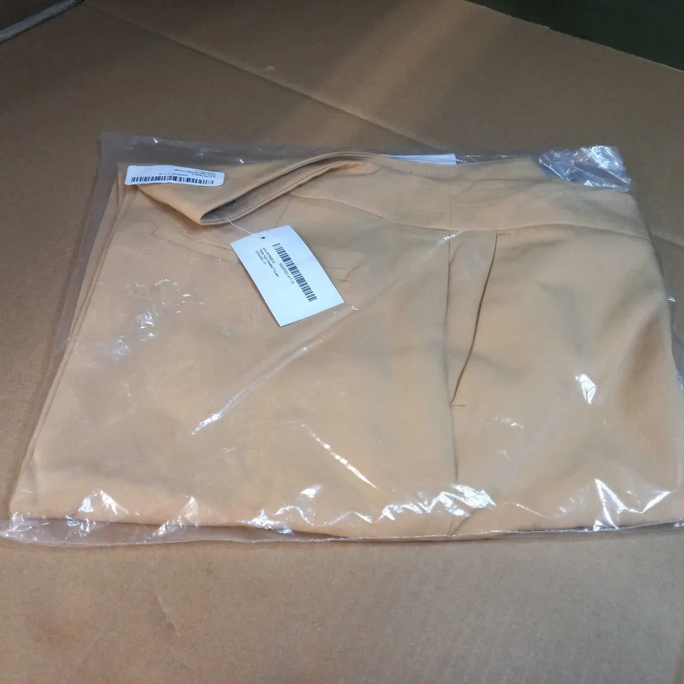 DOROTHY PERKINS CARAMEL PETITE HIGH WAISTED TROUSERS - SIZE 10
