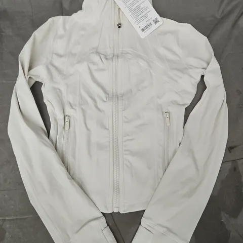 LULULEMON DEFINE CROPPED JACKET IN CREAM SIZE 4