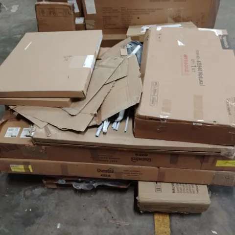 PALLET OF ASSORTED INCOMPLETE FURNITURE PARTS AND PIECES