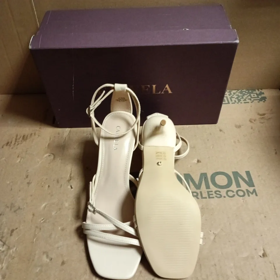 CARVELA WHITE STRAPPY SANDALS – BOXED - EUR SIZE 39