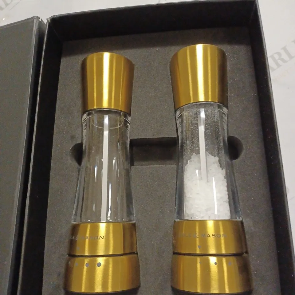COLE & MASON H332017 DERWENT GOLD SALT AND PEPPER MILLS