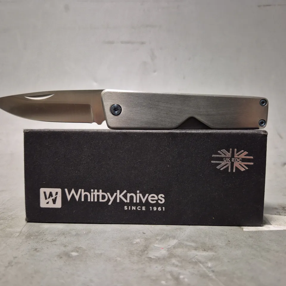 BOXED WHITBY KNIVES MINT EDC KNIFE SILVER 