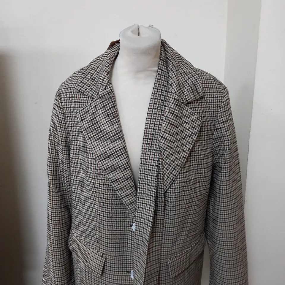 HUSH ESMAE CHECKED BLAZER SIZE 10
