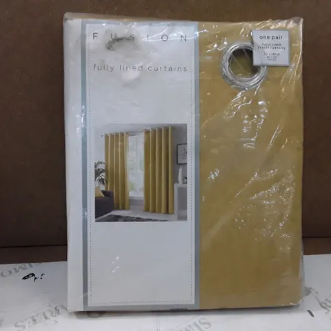 BRAND NEW FUSION FULLY LINED CURTAINS - 117CM X 183CM (SORBONE)