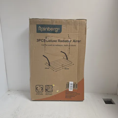 BOX OF APPROXIMATELY 8 ASSORTED HOUSEHOLD ITEMS TO INCLUDE RADIATOR AIRER, ETC