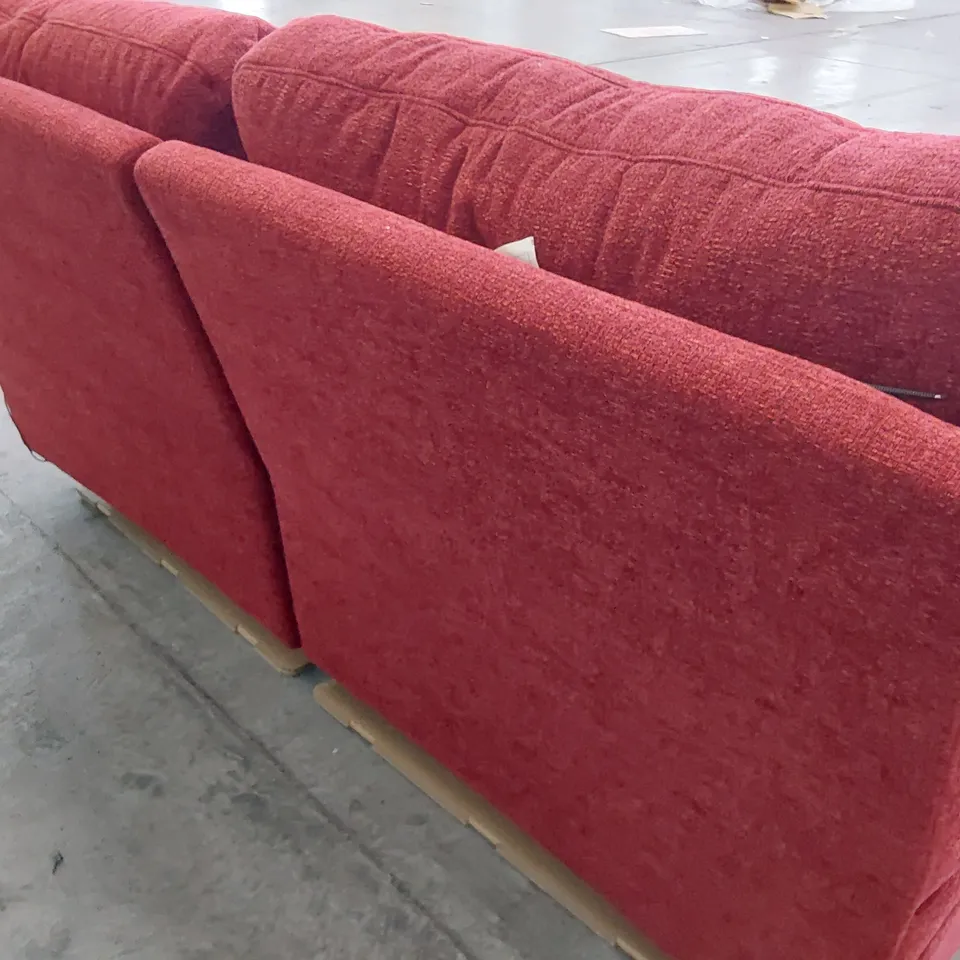 QUALITY BRITISH DESIGNER G PLAN SEATTLE POWER RECLINING THREE SEATER SOFA RUSH CLARET FABRIC 