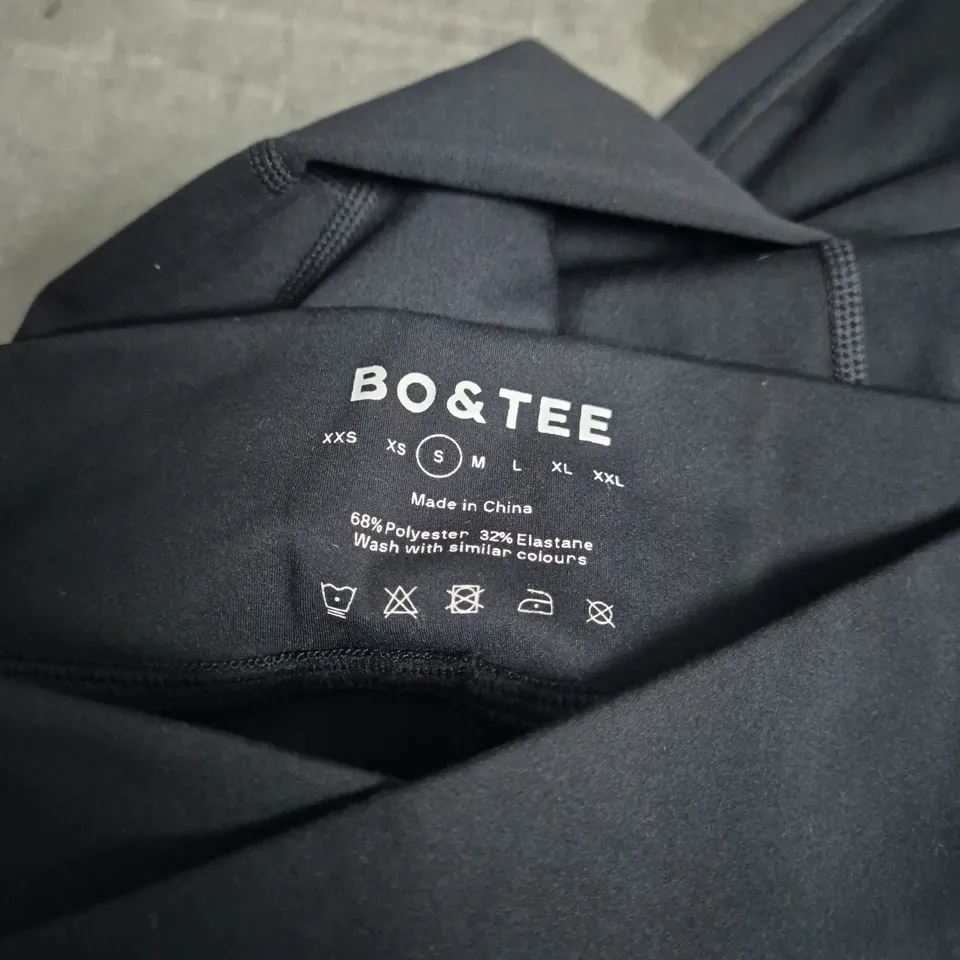 BO&TEE CROSSOVER WAISTBAND POCKET LEGGINGS IN BLACK – SIZE S