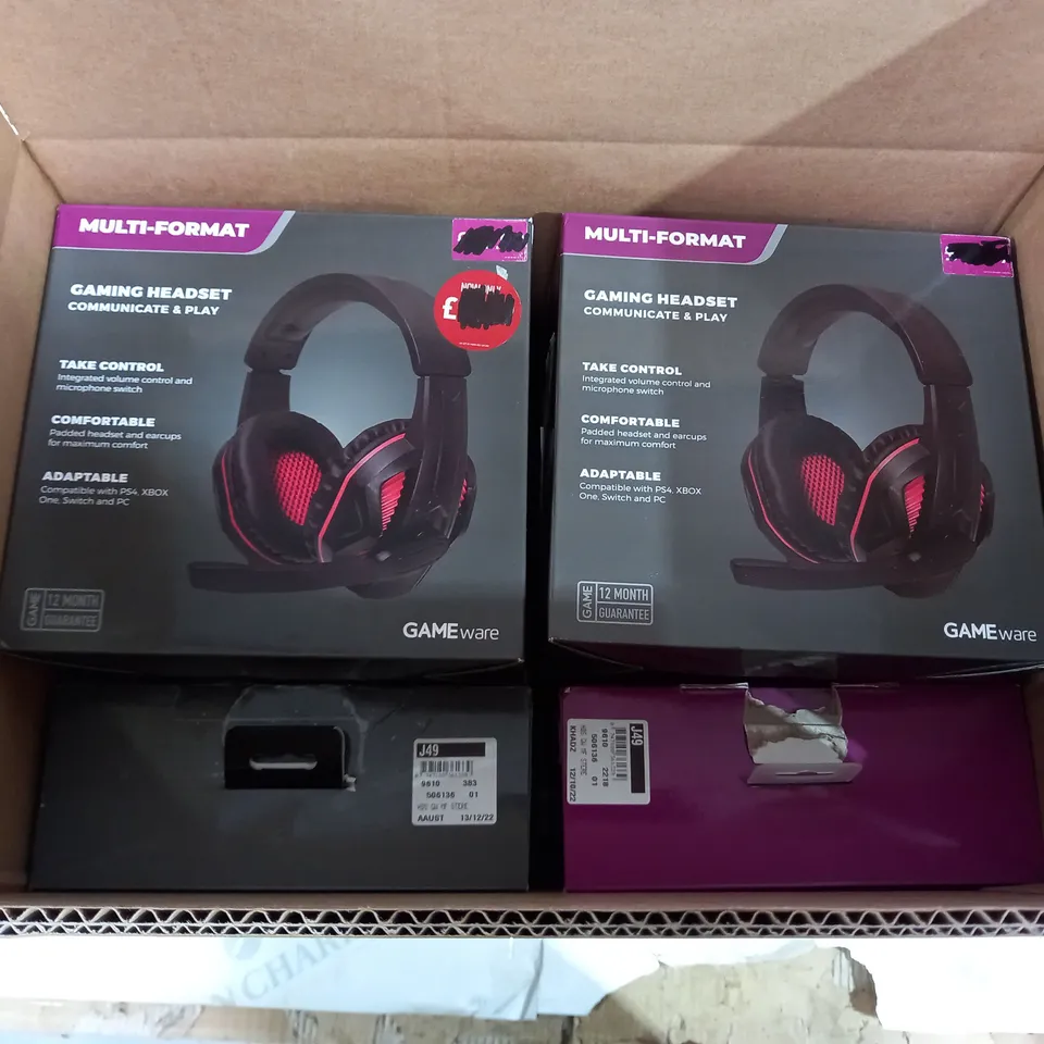 BOX OF APPROX 8 ASSORTED GAME WARE MULTIFORMAT GAMING HEADSET