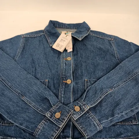 NOBODYS CHILD BLUE DENIM BOXY JACKET – UK 10