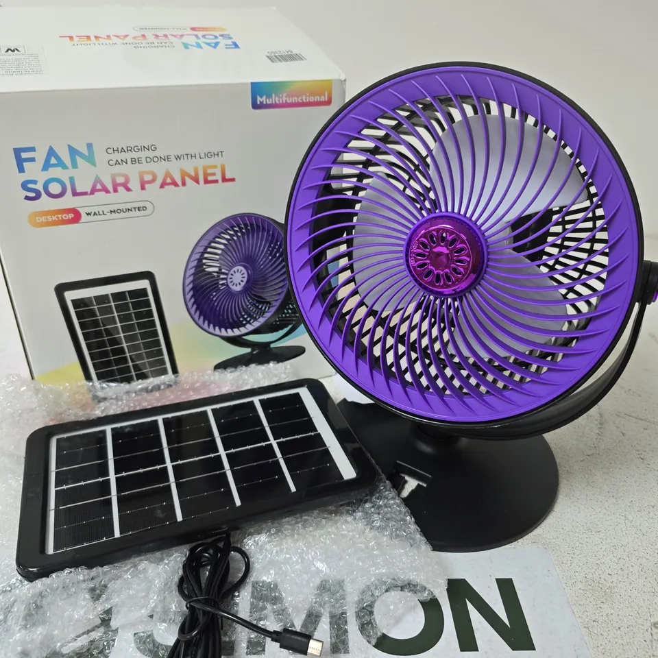 BOXED SOLAR CHARGING FAN 