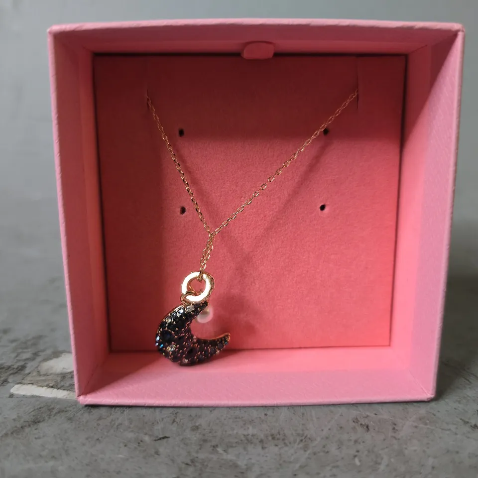 BOXED SWAROVSKI SYMBOLICA PENDANT MOON & STAR NECKLACE 
