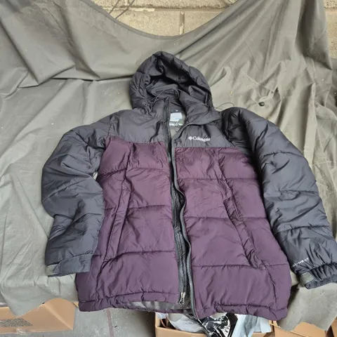 COLUMBIA SPORTSWEAR PUFFER JACKET – BLACK & PURPLE, WOMEN'S SIZE S