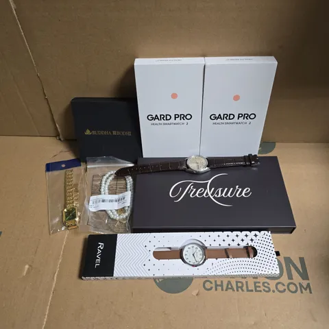 APPROXIMATELY 20 ASSORTED JEWELLERY ITEMS TO INCLUDE BRANDS SUCH AS SEIKO, RAVEL, BUDDHA IIBODHI, ETC