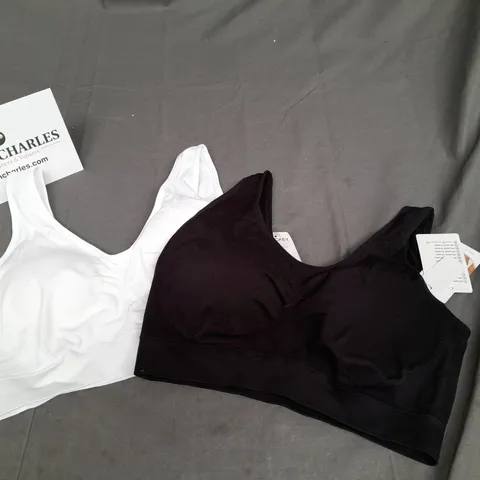 PACK OF 2 JOCKEY PADDED BRA SIZE L 1 X BLACK AND 1 X WHITE