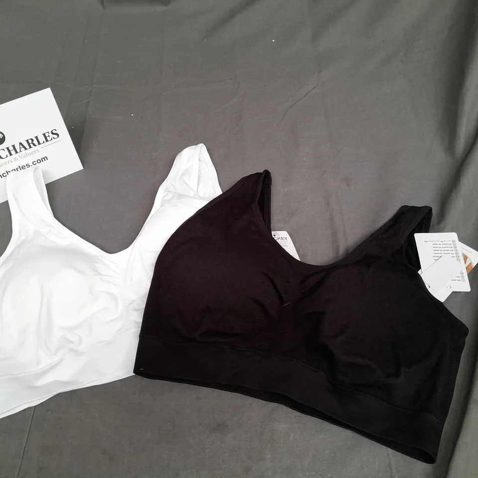 PACK OF 2 JOCKEY PADDED BRA SIZE L 1 X BLACK AND 1 X WHITE