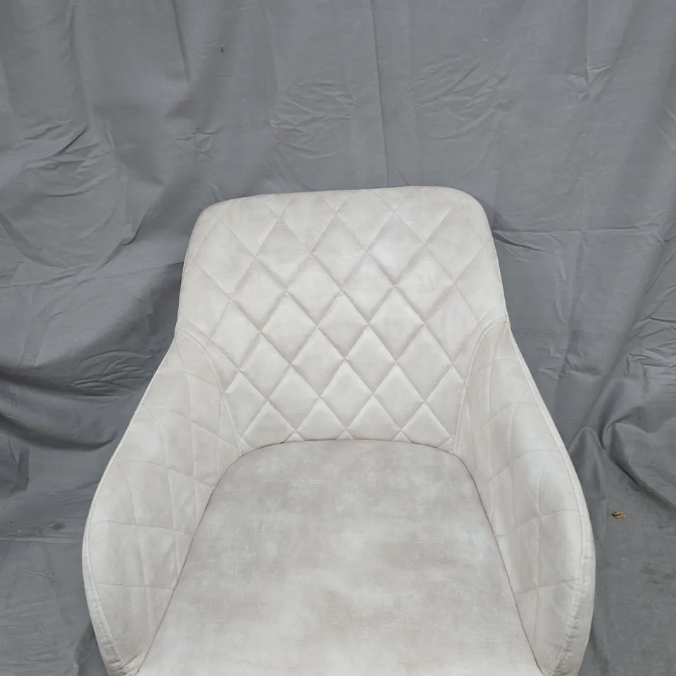 2 BOXED CREAM CHAIRS WITH LEGS AND BOLTS