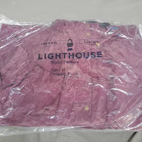 BAGGED LIGHTHOUSE WOMEN'S OUTBACK COAT IN PLUM - UK 18