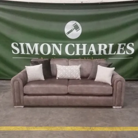 AMARA 3 SEATER SOFA - CHOCOLATE