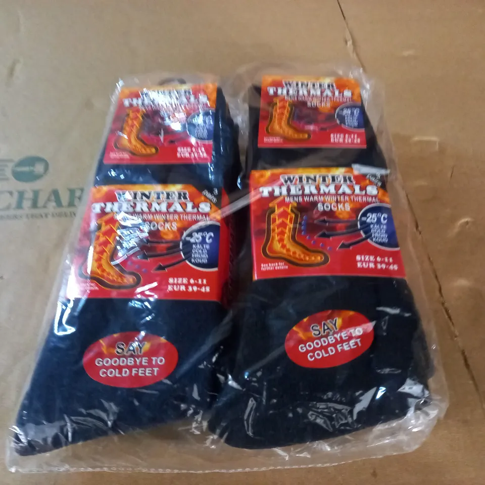LOT OF 6 PAIRS OF WINTER THERMAL SOCKS - 6/11