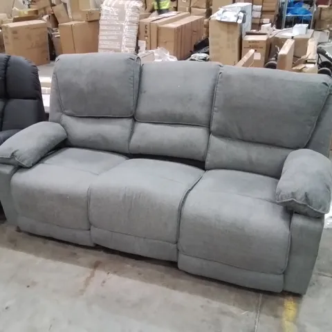 DESIGNER 3 SEATER FABRIC MANUAL RECLINER SOFA